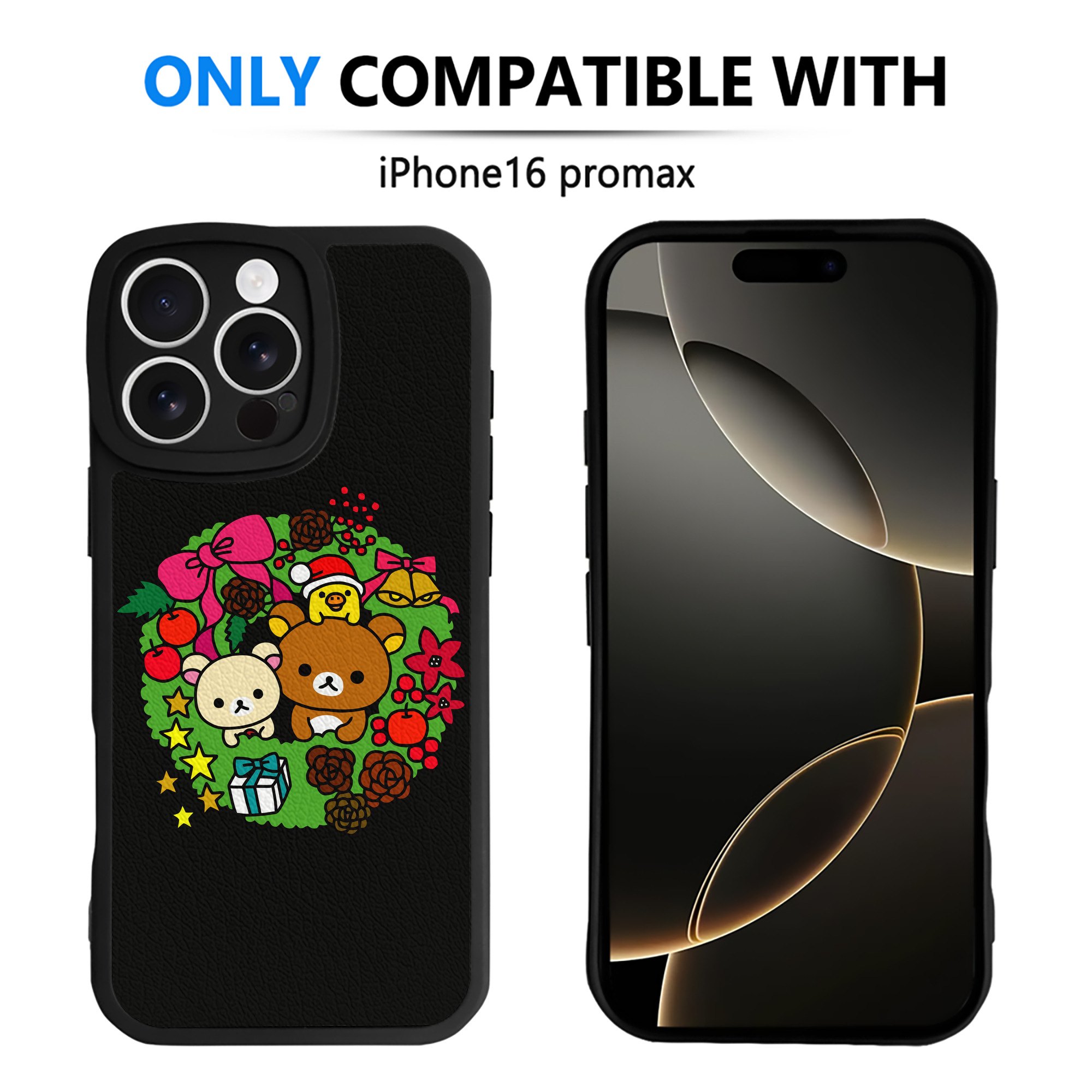 （画像用） リラックマ リラックマ キイロイトリ Rilakkuma Korilakkuma Kiiroitori 【iPhone 16シリーズ対応】シリコンスマホケース（レザー調） 材質：シリコン
